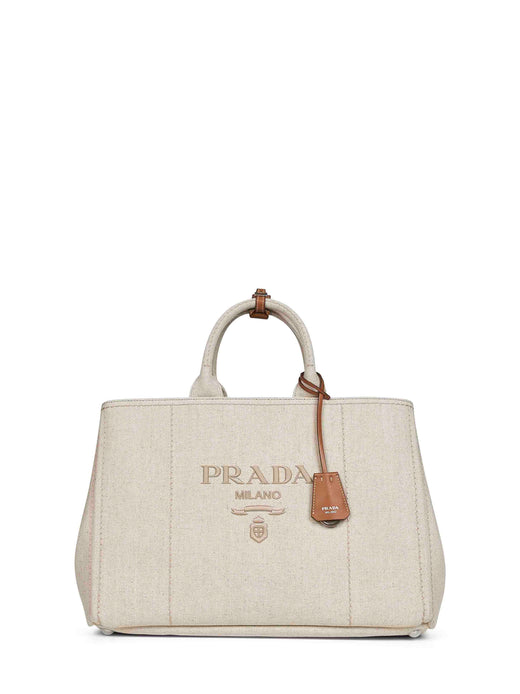 Prada Canvas Tote Bag — Beige Cotton