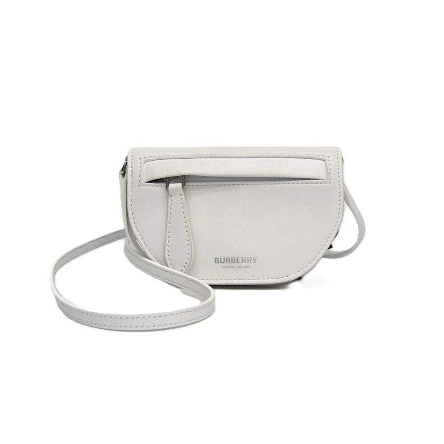 Burberry Olympia Flap Leather White Bag