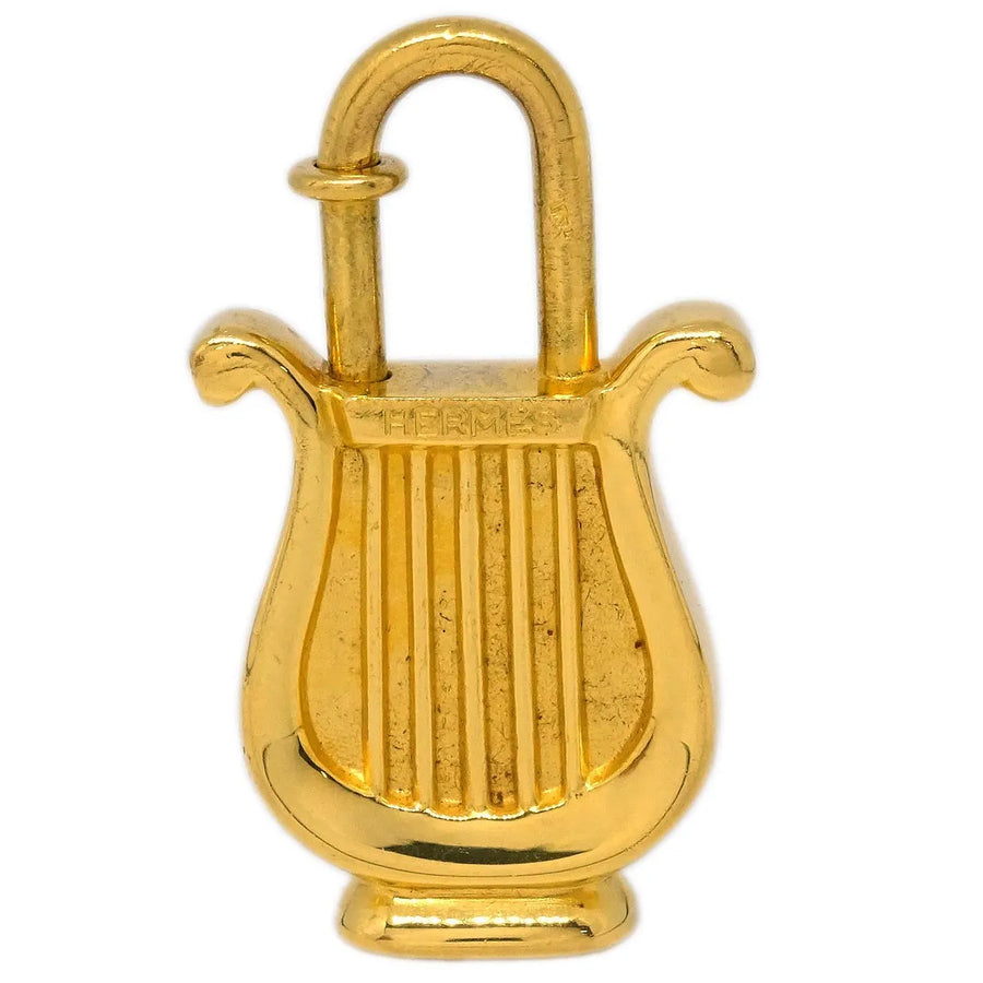Hermes Harp Cadena Padlock 1996 Limited Metal Design Gold Gold_plated Accessory