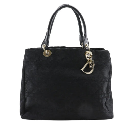 Christian Dior Lady Cannage Matelassé Black Canvas Bag