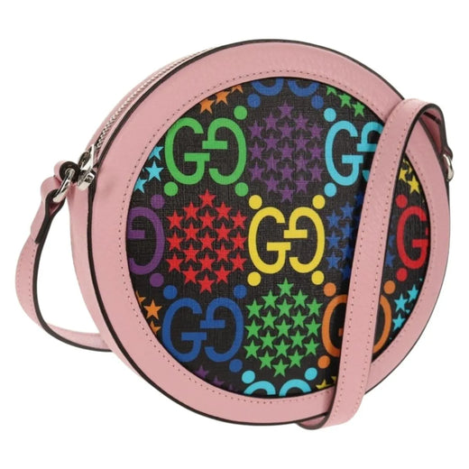 Gucci Round Psychedelic Print Gg Coated Canvas Multicolour Bag