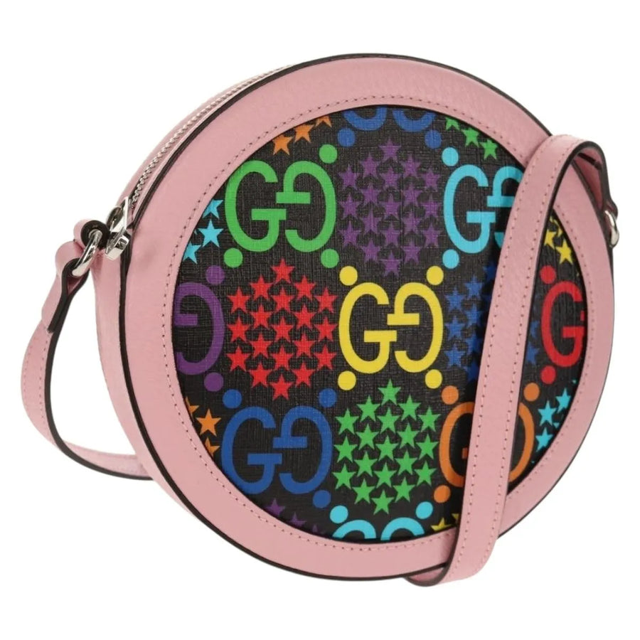 Gucci Round Psychedelic Print Gg Coated Canvas Multicolour Bag