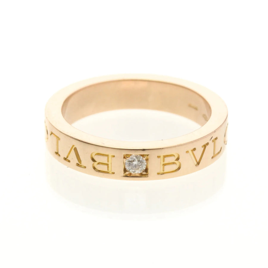 Bvlgari Band 18k Rose Gold With Diamond Pink_gold Jewelry