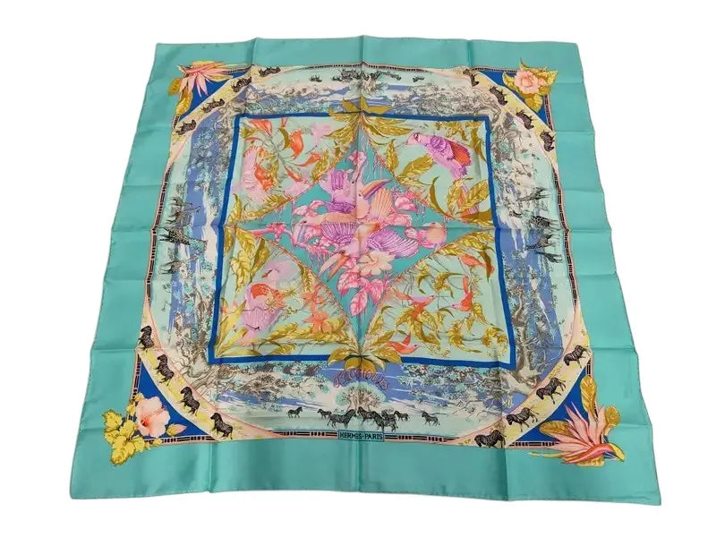 Hermes Carré 90 Silk Multicolor Multicolour Accessory