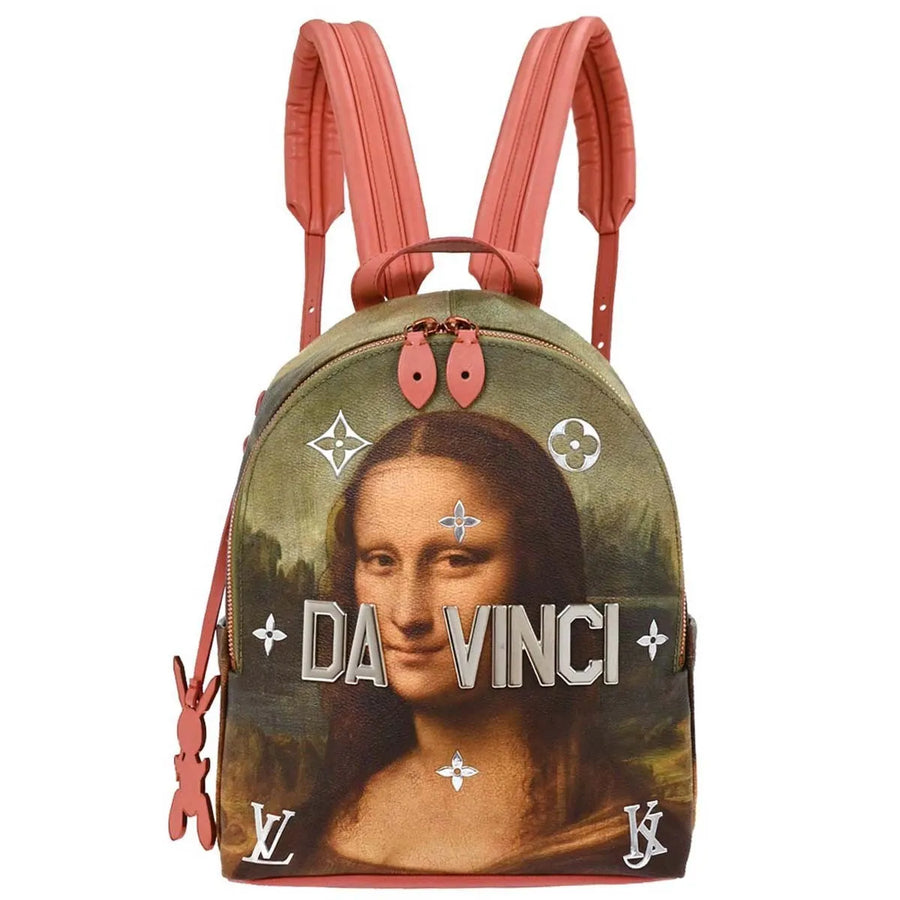 Louis Vuitton Palm Springs Limited Edition Jeff Koons Da Vinci Print Canvas Multicolour Bag