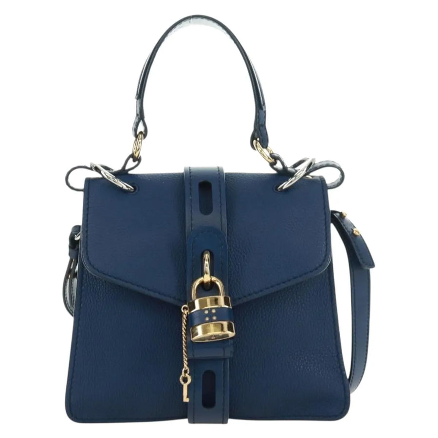 Chloe Aby Day Leather Blue Bag