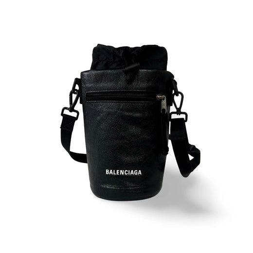 Balenciaga Weekend Bottle Holder Leather Black Bag