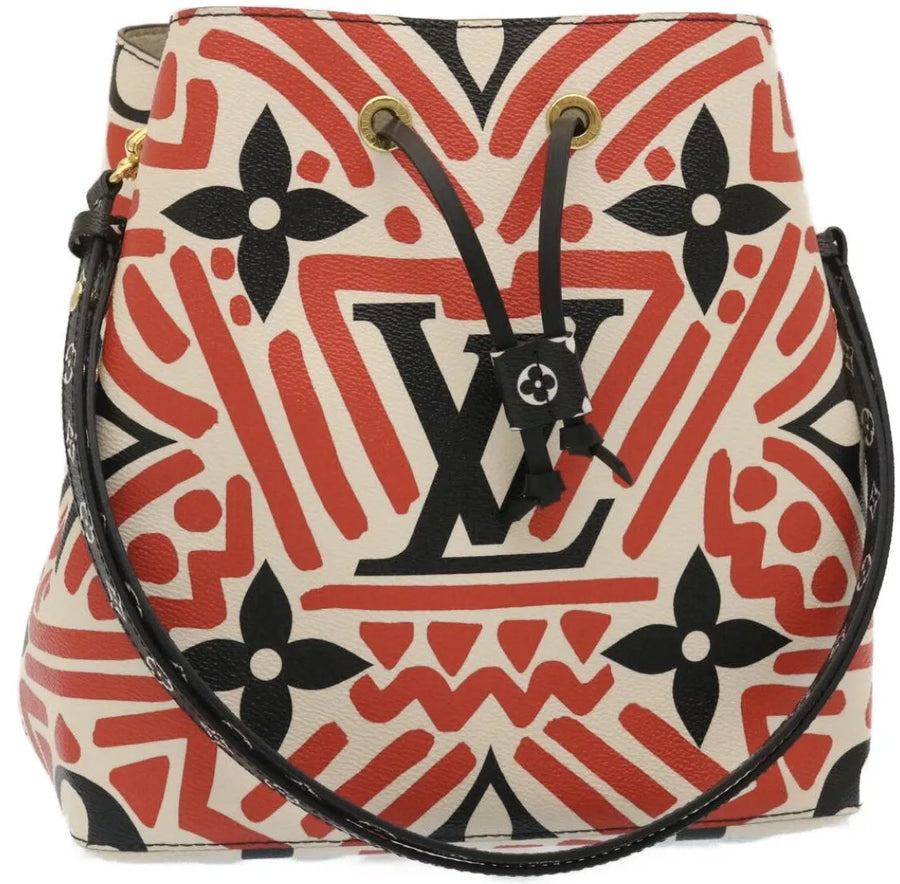 Louis Vuitton Neonoe Limited Edition Crafty Monogram Giant Red Canvas Bag