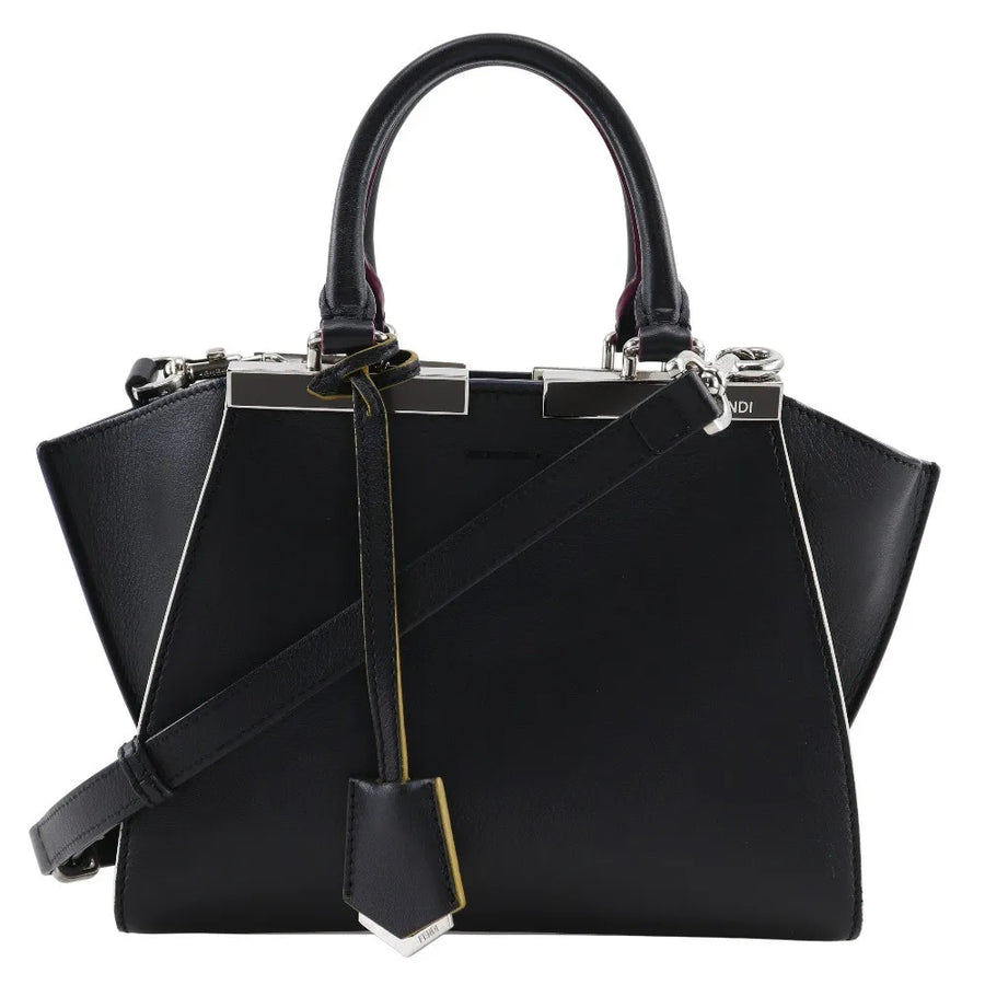 Fendi Petite 3jours Leather Black Bag