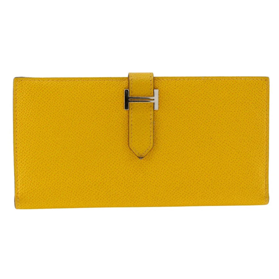 Hermes Bearn Epsom Yellow Leather Accessory