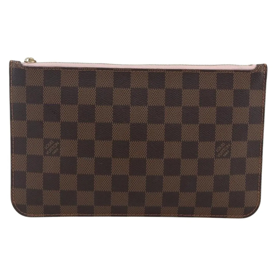 Louis Vuitton Neverfull Pochette Damier Brown Canvas Bag