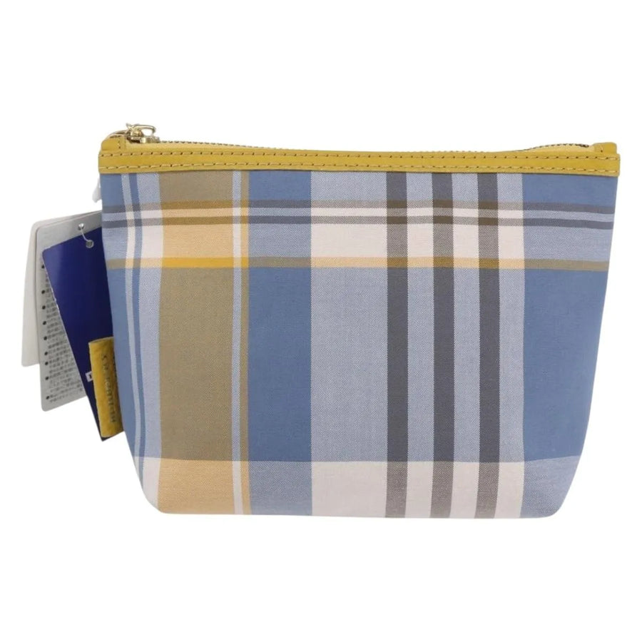 Burberry Nova Check Pochette Canvas Blue Bag