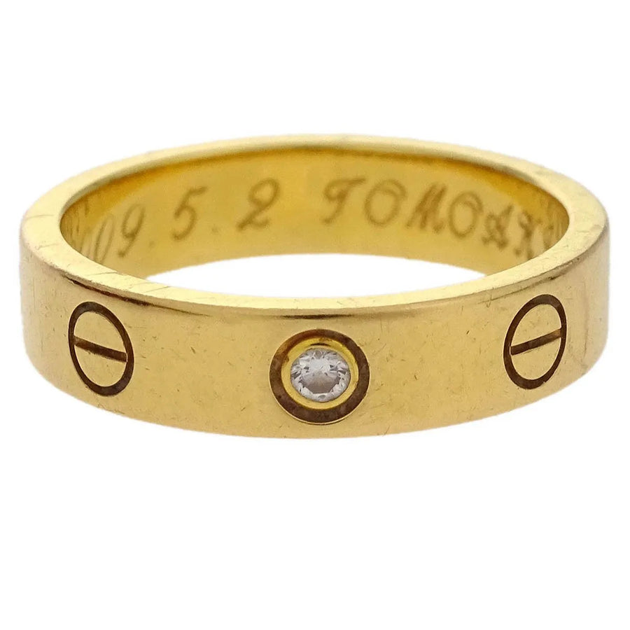 Cartier Love Wedding Band 1 Diamond 18k Rose Gold With Rose_gold Jewelry