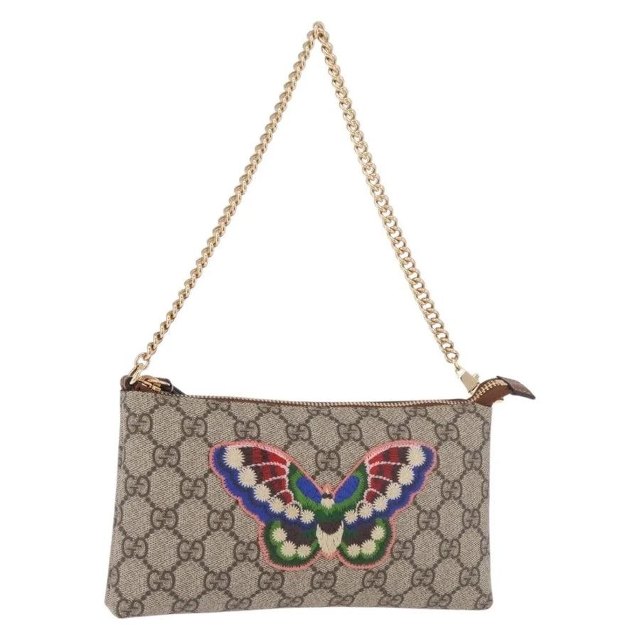 Gucci Pochette Gg Canvas Beige Pvc Bag