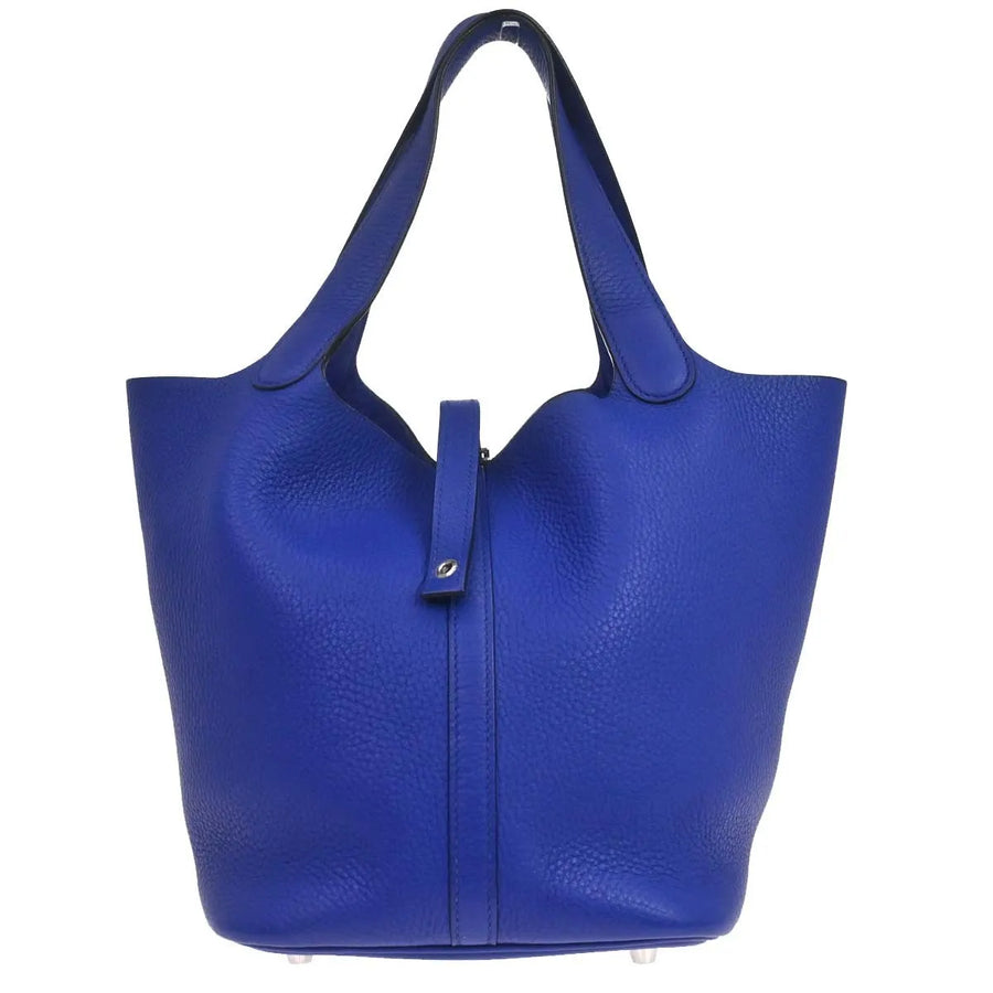 Hermes Picotin Lock Clemence Blue Leather Bag