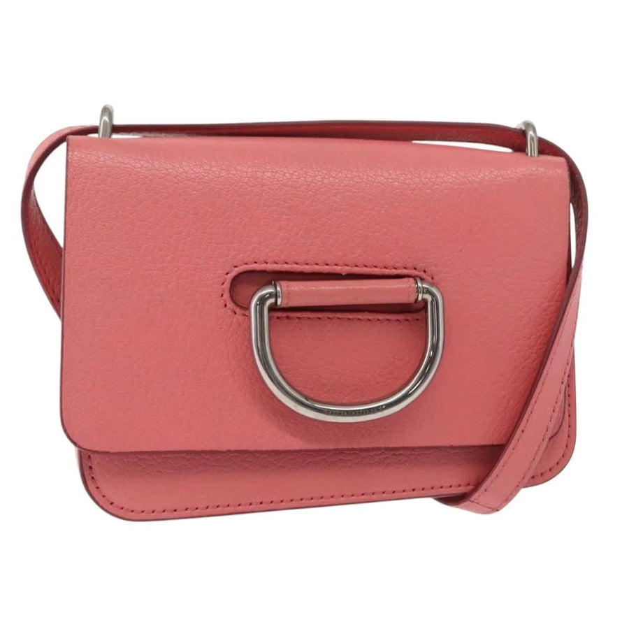 Burberry D-Ring Shoulder Leather Pink Bag