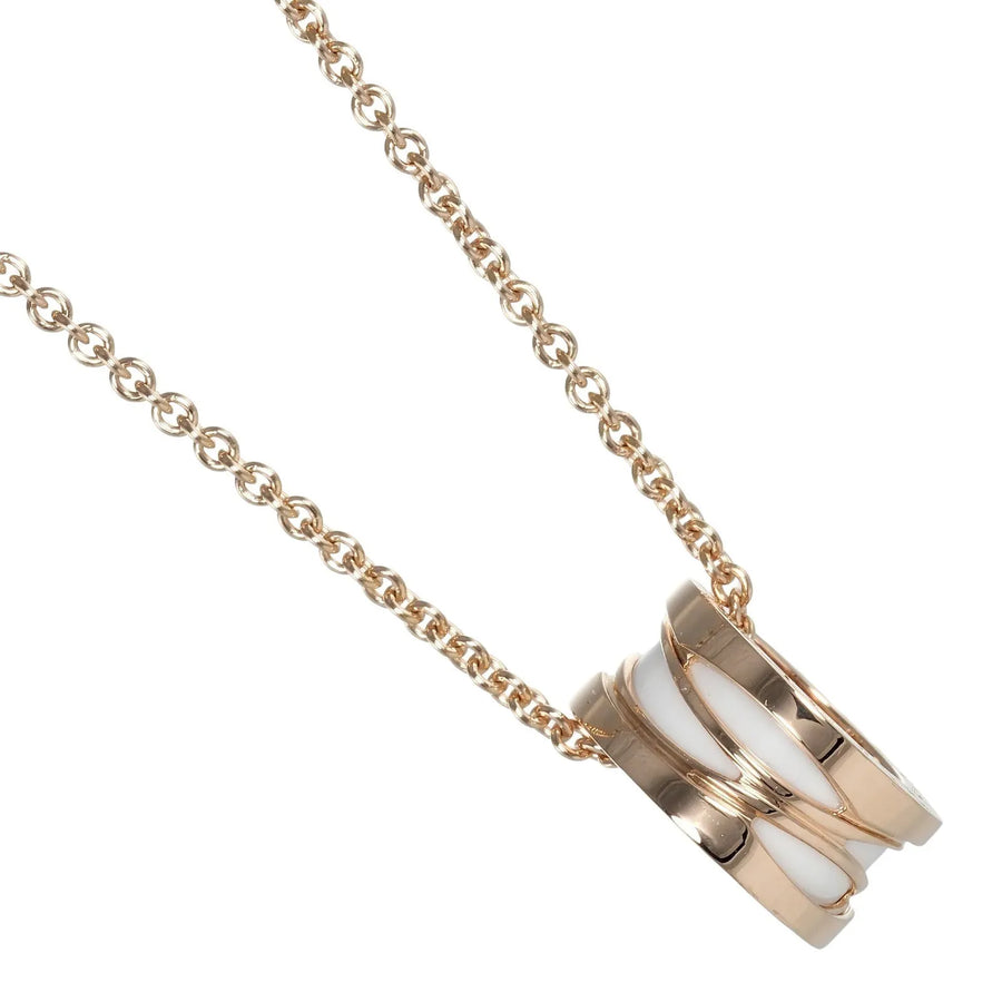 Bvlgari B.zero1 Design Legend Zaha Hadid Pendant 18k Rose Gold With Ceramic Rose_gold Jewelry