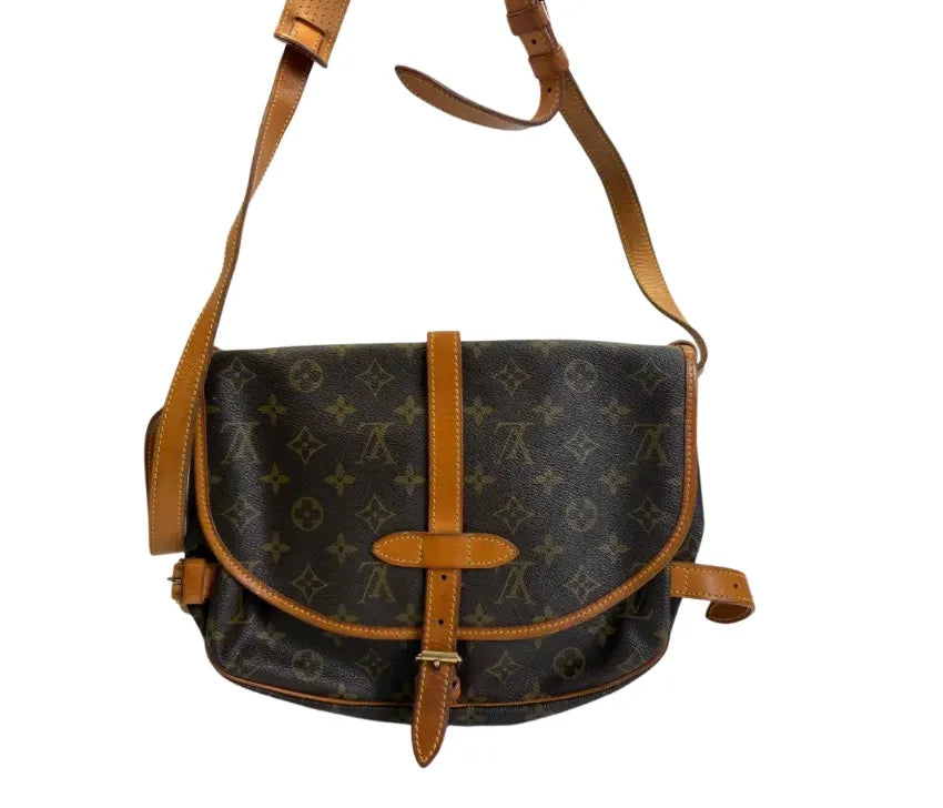 Louis Vuitton Saumur Monogram Canvas Brown Bag