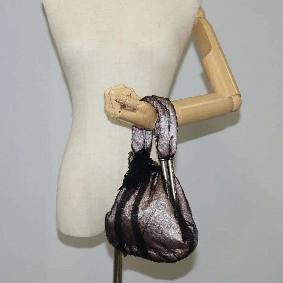 Chanel Drawstring Bucket Chevron Patchwork Canvas Pink Nylon Bag
