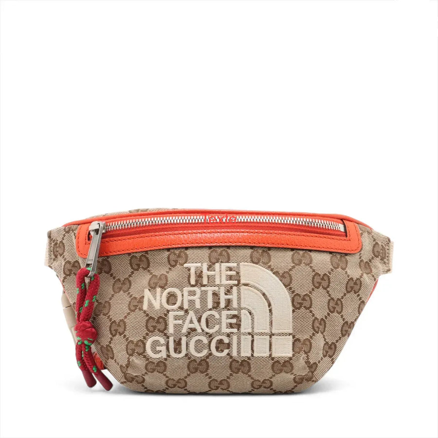 Gucci Ophidia Zip Belt Gg Velvet Beige Canvas Bag
