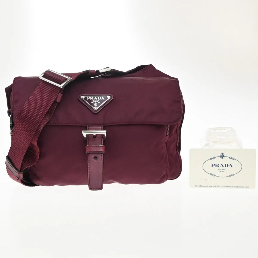Prada Messenger Printed Tessuto Red Nylon Bag