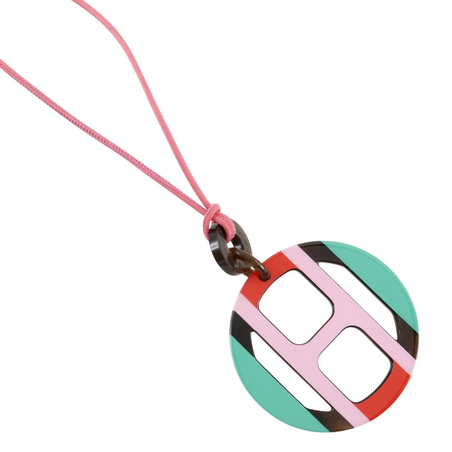 Hermes Necklace Buffalo Horn And Pink Jewelry