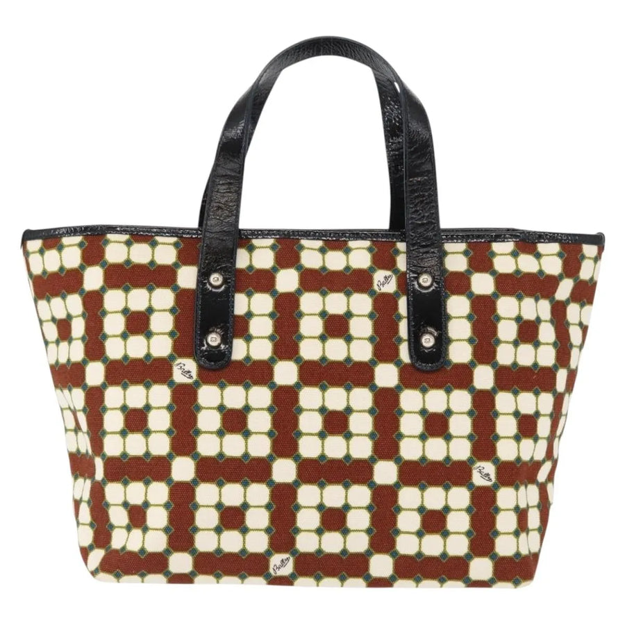 Bally Vintage Canvas Brown Bag