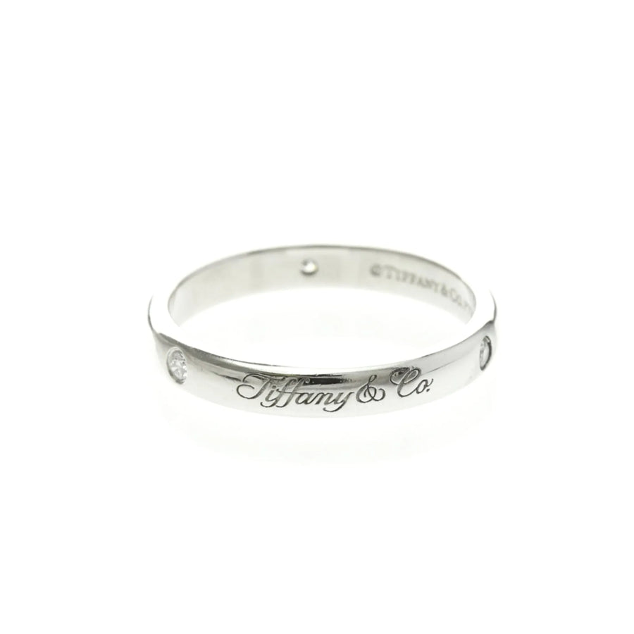 Tiffany & Co. Notes Wedding Band Platinum With Diamonds Silver Jewelry