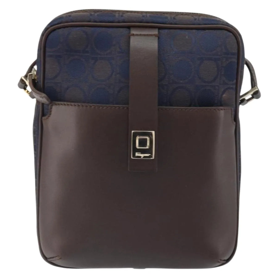 Salvatore Ferragamo Gancini Nylon Navy Bag