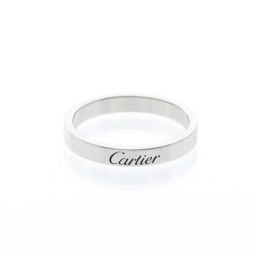 Cartier C De Wedding Band Platinum Silver Jewelry