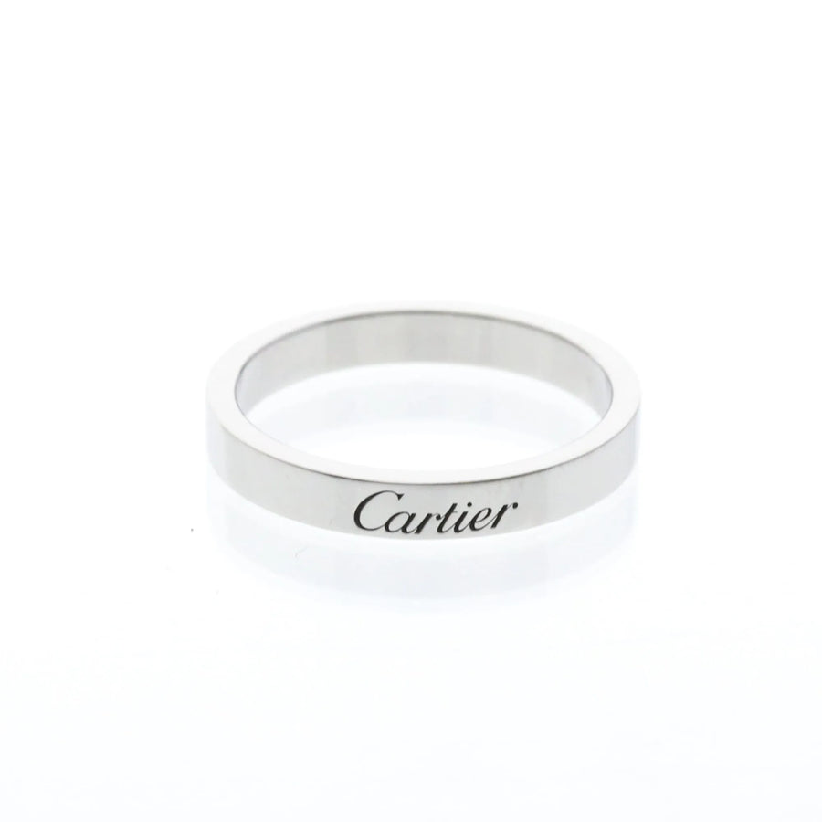 Cartier C De Wedding Band Platinum Silver Jewelry