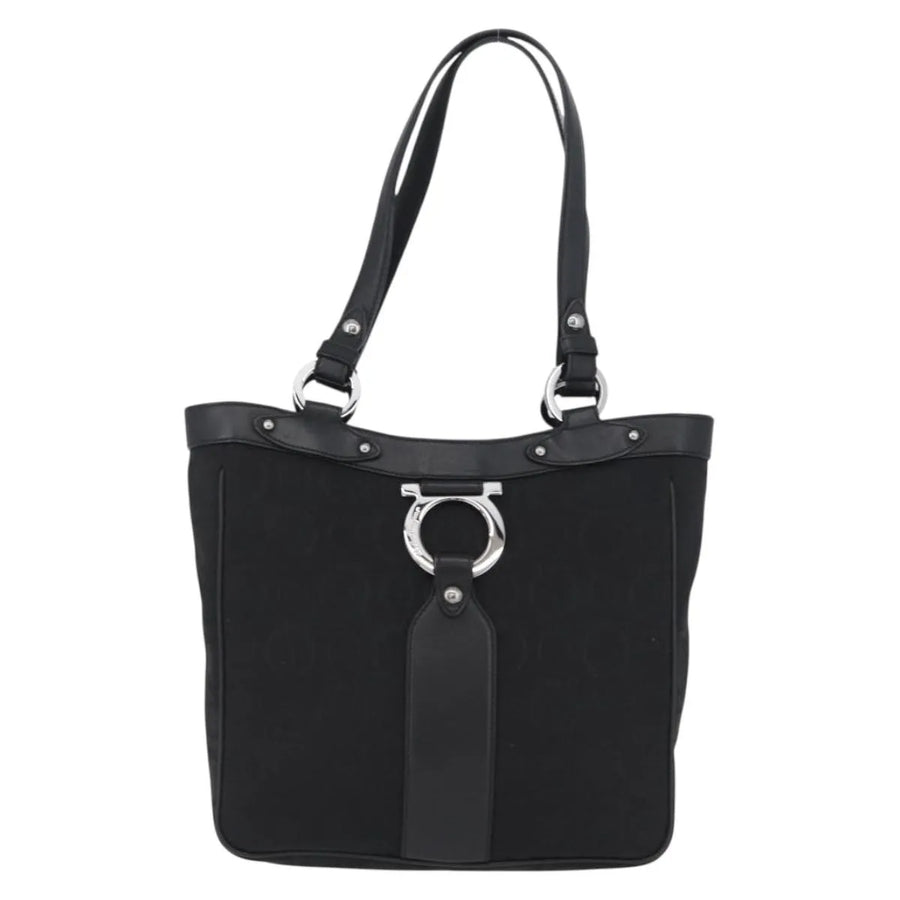 Salvatore Ferragamo Vintage Canvas Black Bag