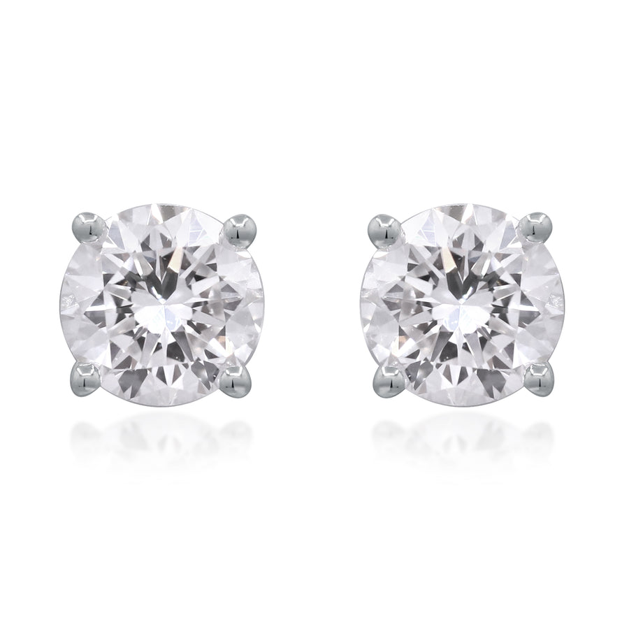 1.51 Ctw White Gold Lab-Grown Diamond Earrings 14k