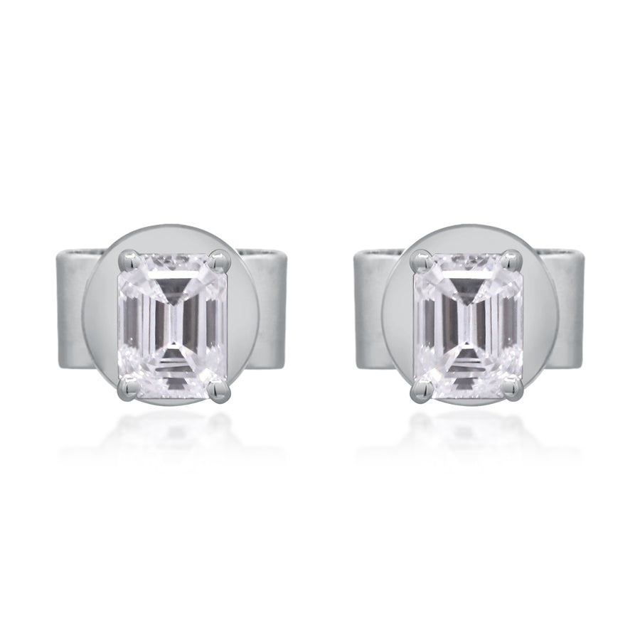 0.47 Ctw White Gold Lab-Grown Diamond Earrings 14k
