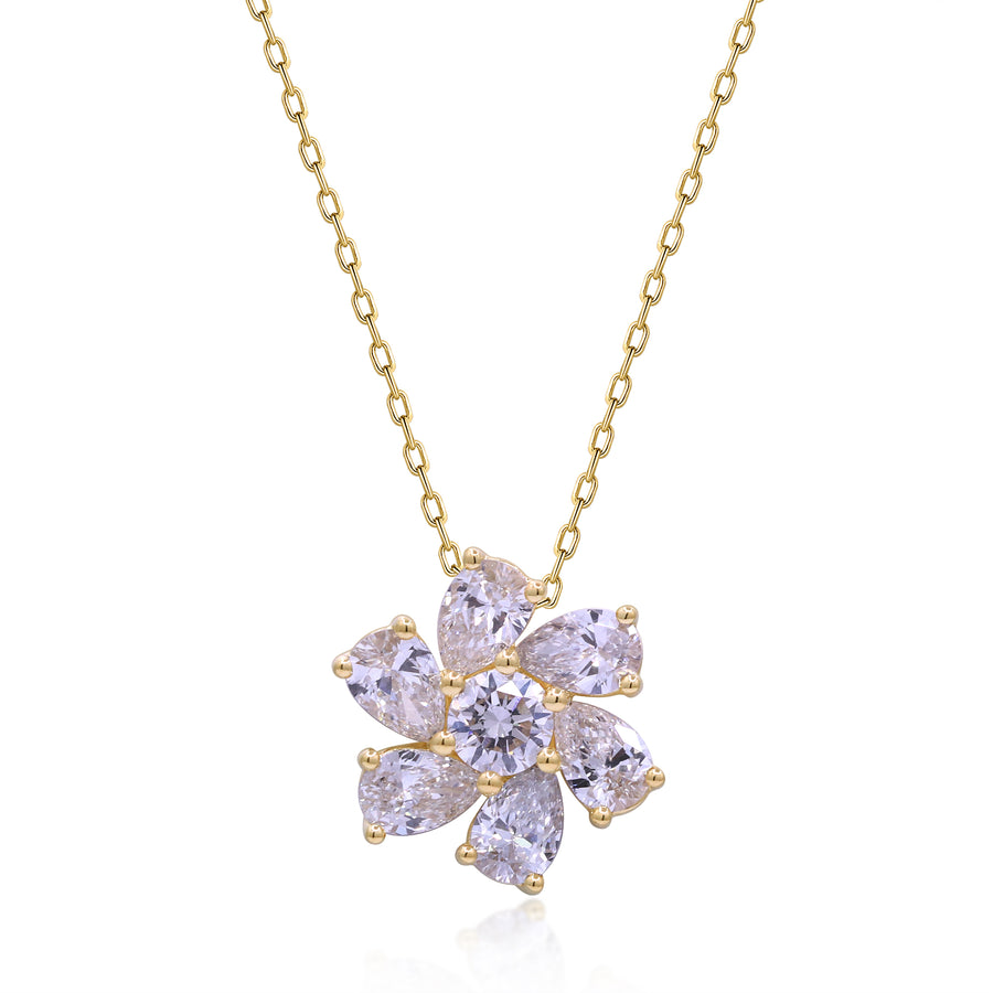 1.43 Ctw Yellow Gold Lab-Grown Diamond Pendant 14k
