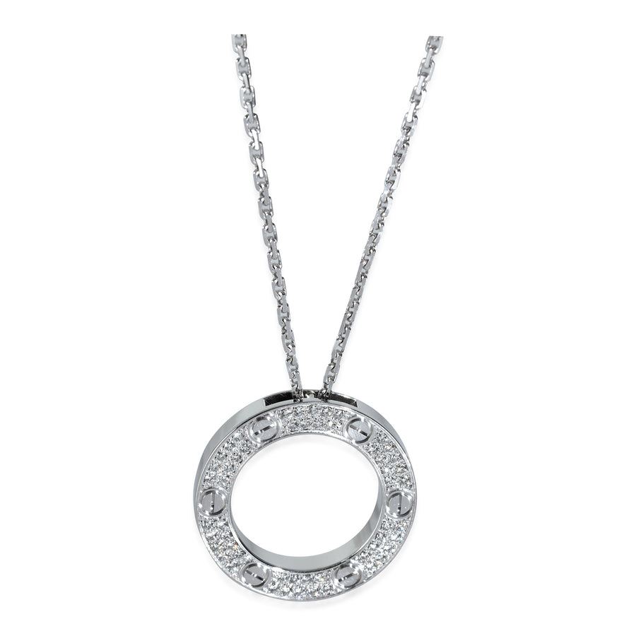 Cartier Love Necklace, Diamonds (white Gold) 18k