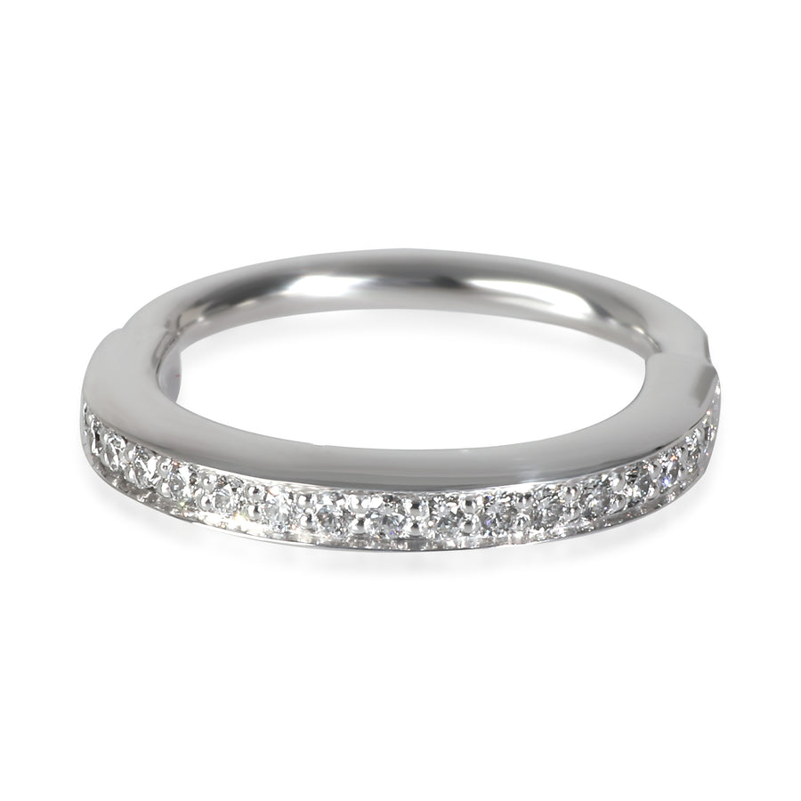 Tiffany & Co. White Gold Diamond Lock Ring 18k