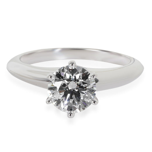 Tiffany & Co. 0.88 Ct Round Brilliant Diamond Engagement Ring 950