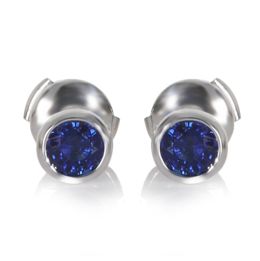 Tiffany & Co. Platinum Sapphire Elsa Peretti By The Yard Earrings 950