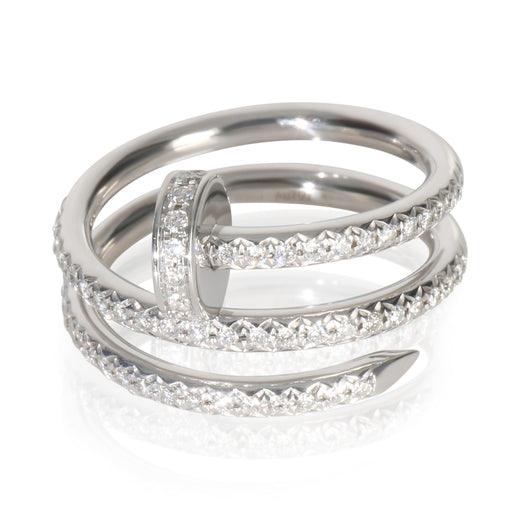 Cartier White Gold Diamond Double Juste Un Clou Ring 18k