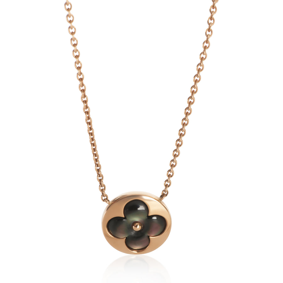 Louis Vuitton Rose Gold Mother Of Pearl Blossom Sun Pendant 18k