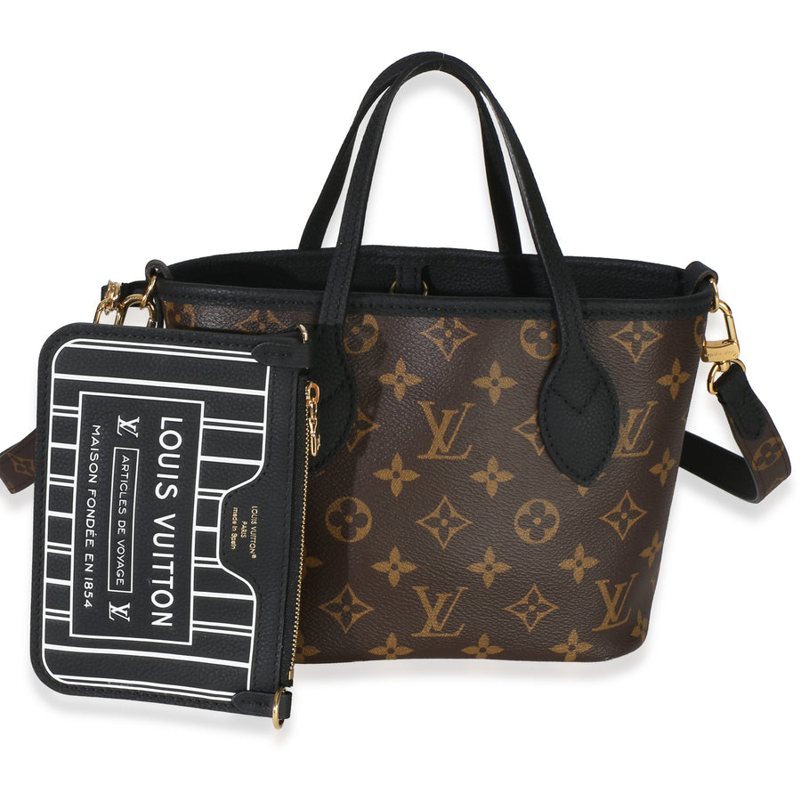 Louis Vuitton Black Monogram Canvas Neverfull Bandouliere Inside Out Bb Black; Brown Handbag