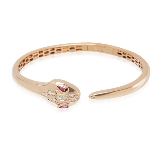 Bvlgari Rose Gold Rubelite And Diamond Serpenti Seduttori Bracelet 18k