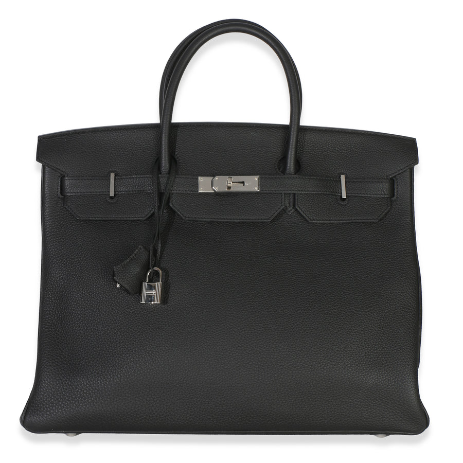 Hermès Black Togo Birkin 40 Phw Leather Handbag