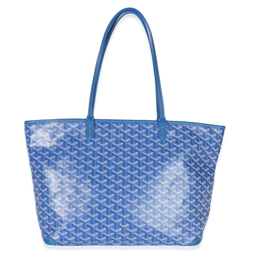 Goyard Blue Goyardine Canvas Artois Mm Handbag