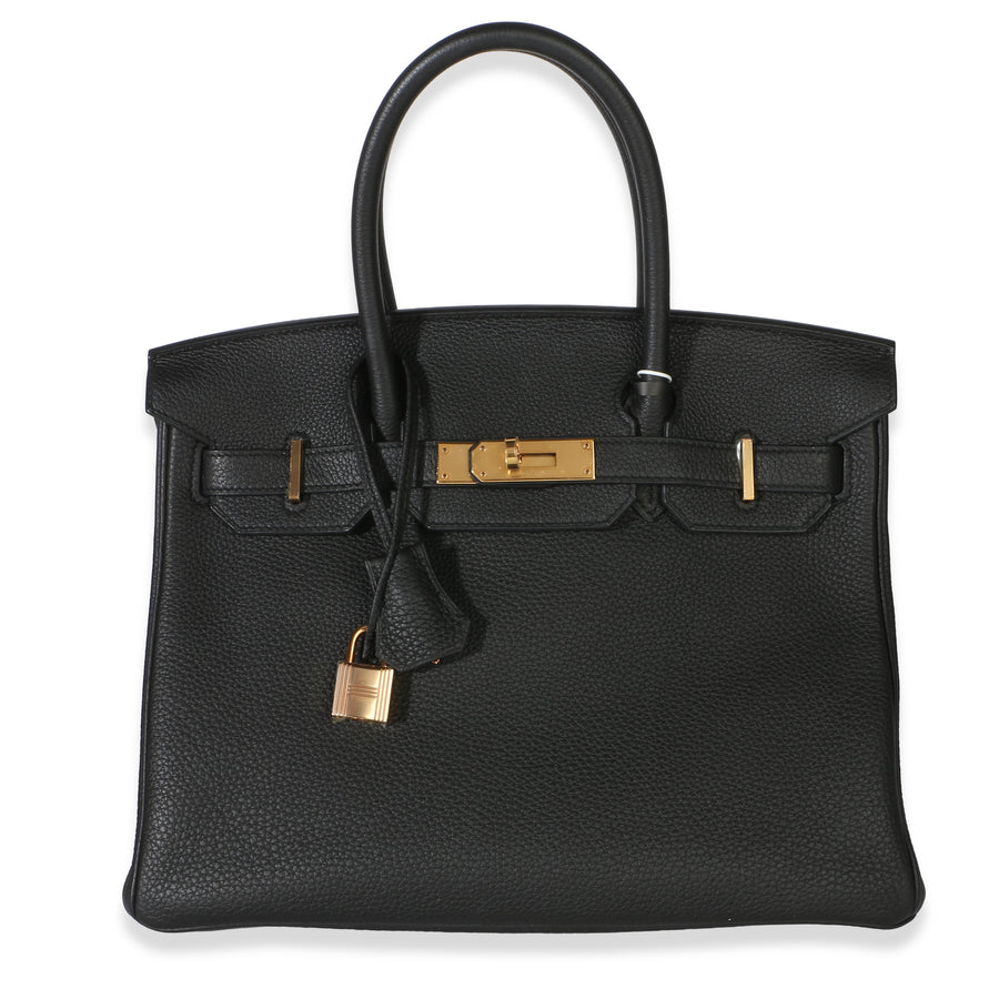 Hermès Black Togo Birkin 30 Rghw Leather Handbag