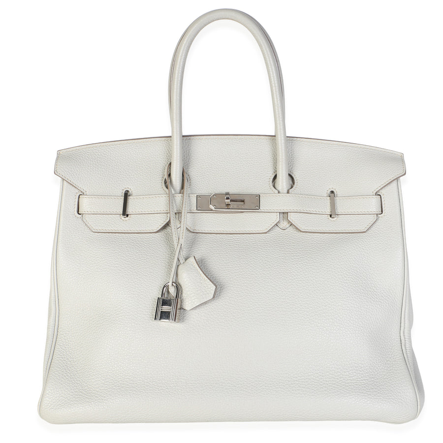 Hermès Gris Perle Togo Birkin 35 Phw Gray; Neutral Leather Bag