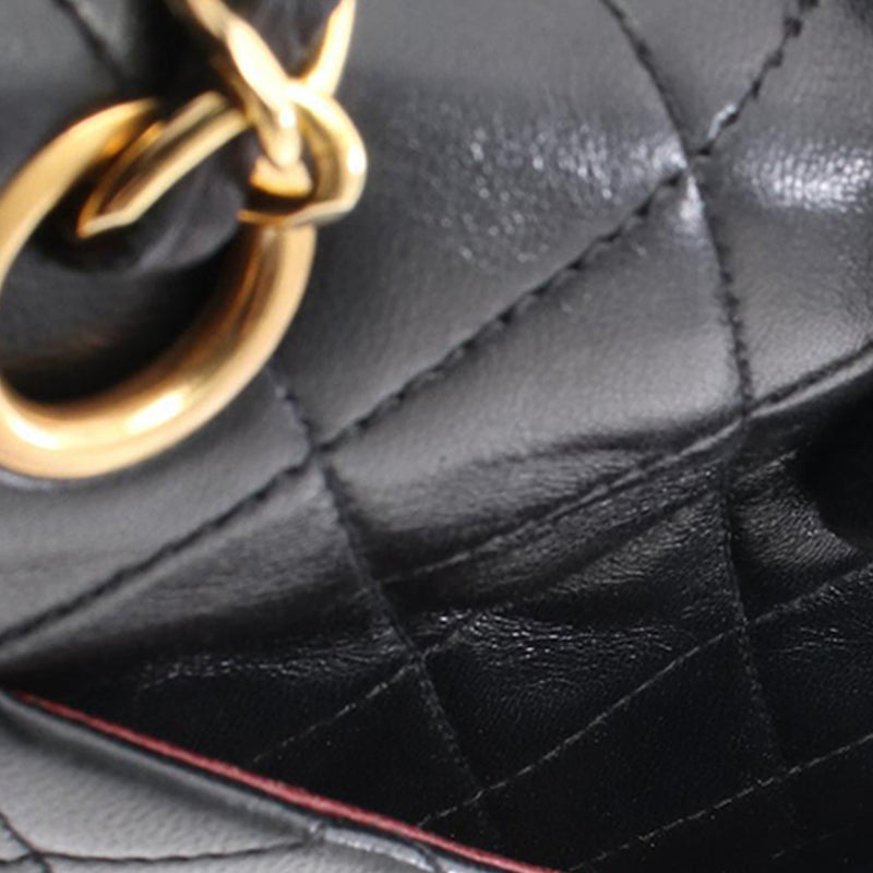 Small CC Quilted Lambskin Double Flap - Image 7