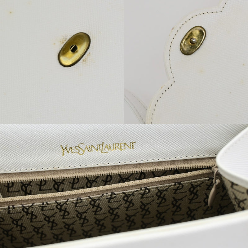 Saint Laurent Vintage Shoulder Bag Leather White