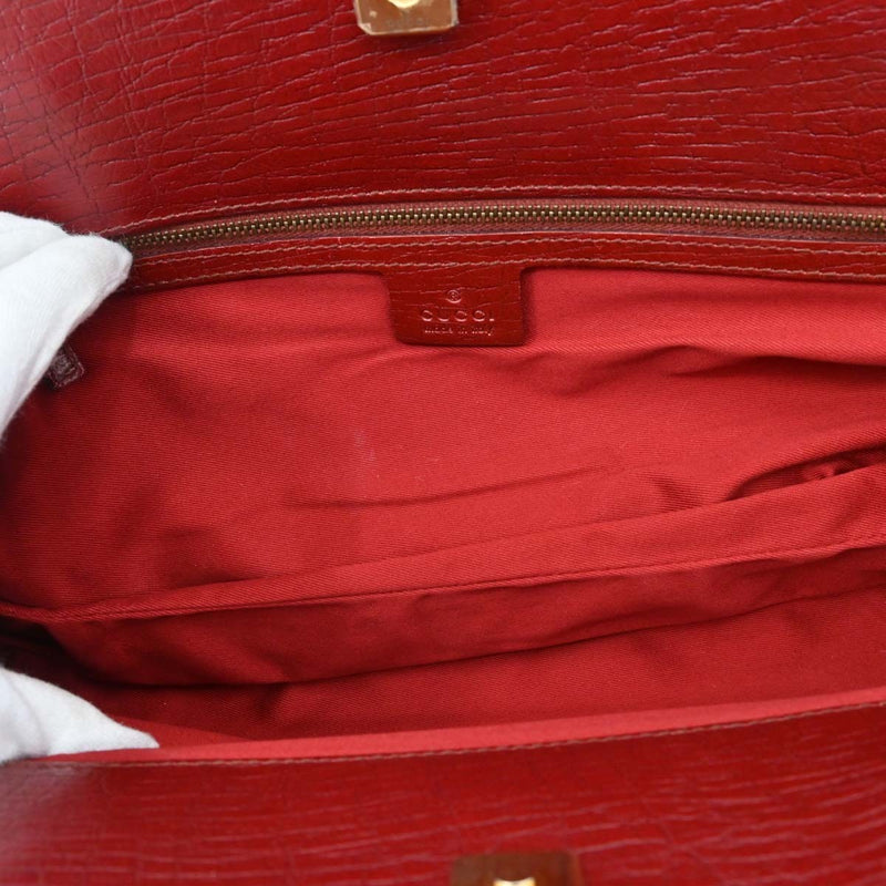 Gucci Horsebit Bracket Gg Canvas Red Bag